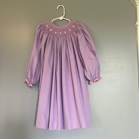 classic whimsy Other - Classic Whimsy Corduroy Lilac Smocked Dress size 4/5